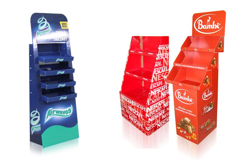 Podni displej sa gajbicama